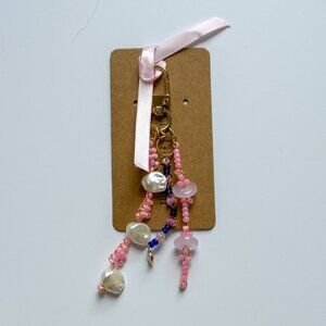 Handmade Floral Beaded Keychain